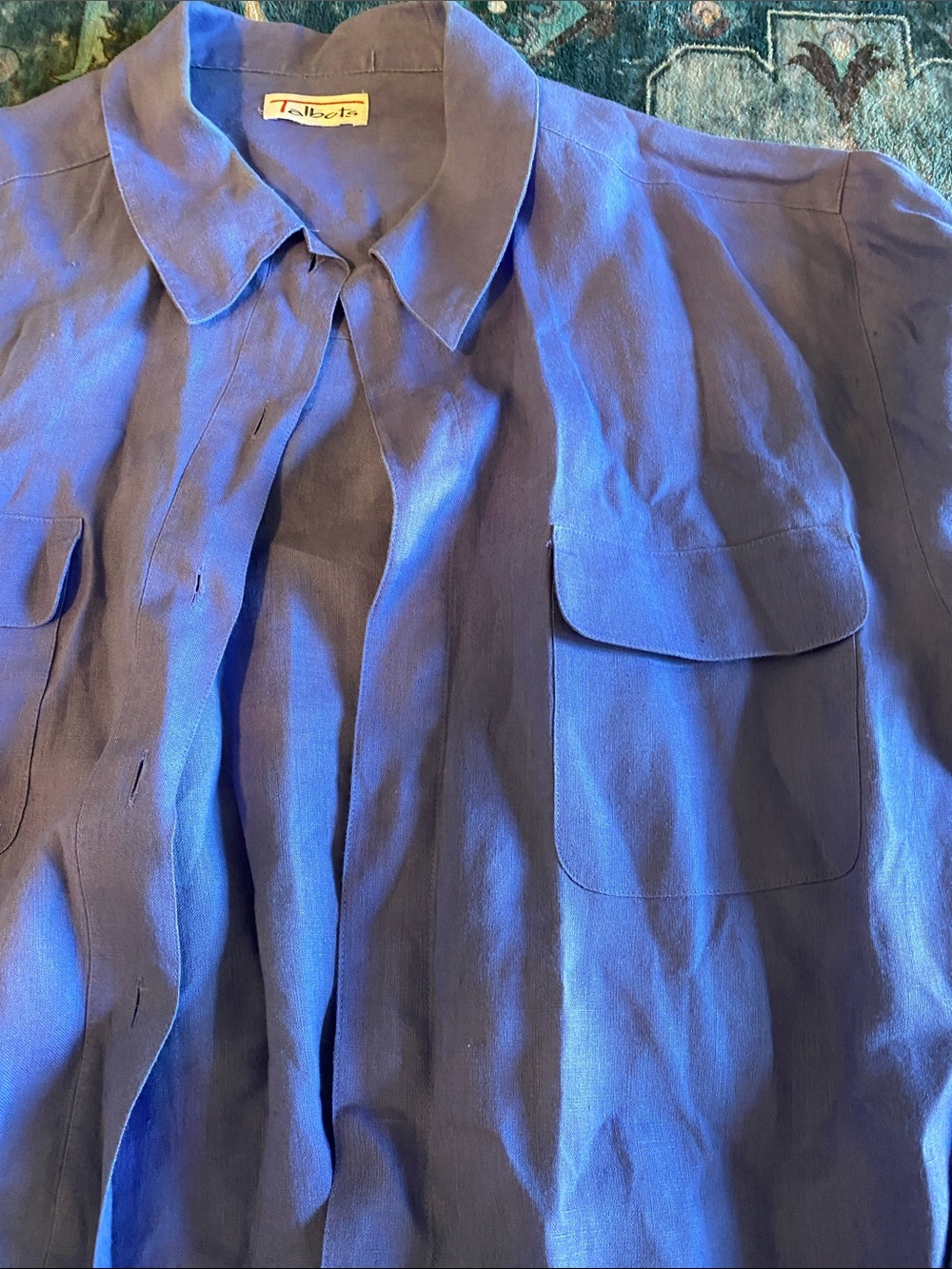 Talbots Violet Collared Button Shirt - Picture 3 of 8